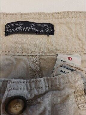 Supplies Women's Beige Cargo Capris Size 10